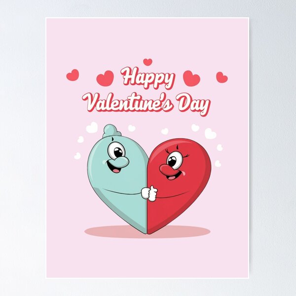 Item preview, Happy Two Halves Of Hearts Holding Hands Inscription   Happy Valentine's Day designed and sold by M R Design.