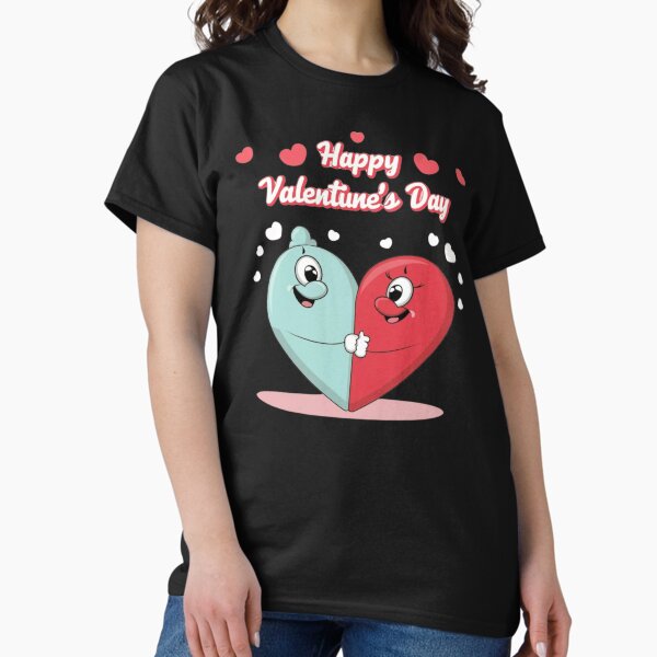 Item preview, Happy Two Halves Of Hearts Holding Hands Inscription   Happy Valentine's Day designed and sold by M R Design.