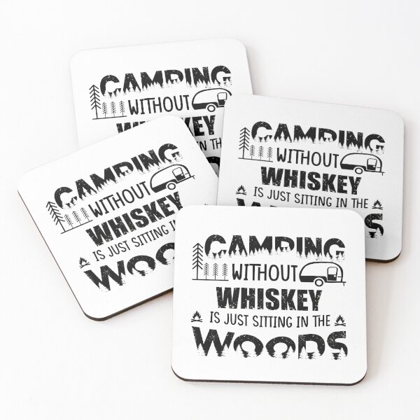 Item preview, Funny camping and whiskey sayings and camper quotes designed and sold by Alexaltay.