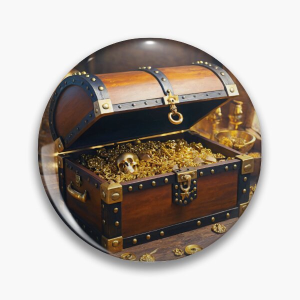 Item preview, A treasure chest filled with gold designed and sold by NerdscapeDC.