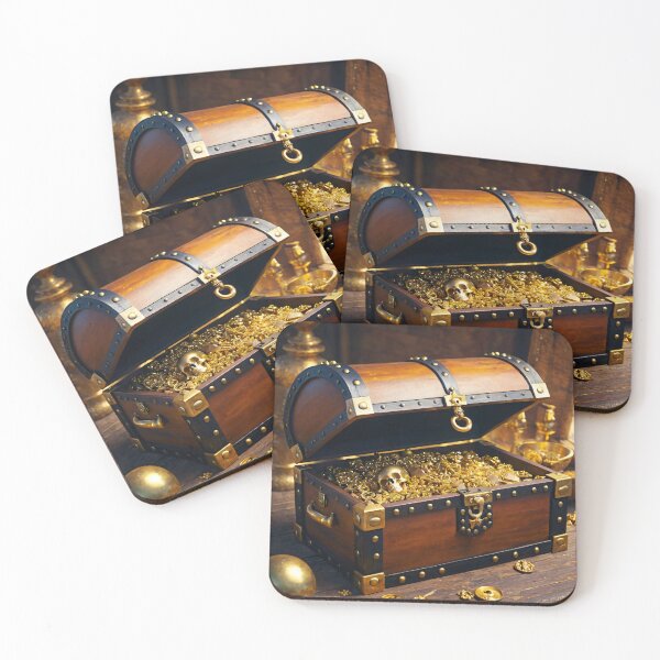 Item preview, A treasure chest filled with gold designed and sold by NerdscapeDC.