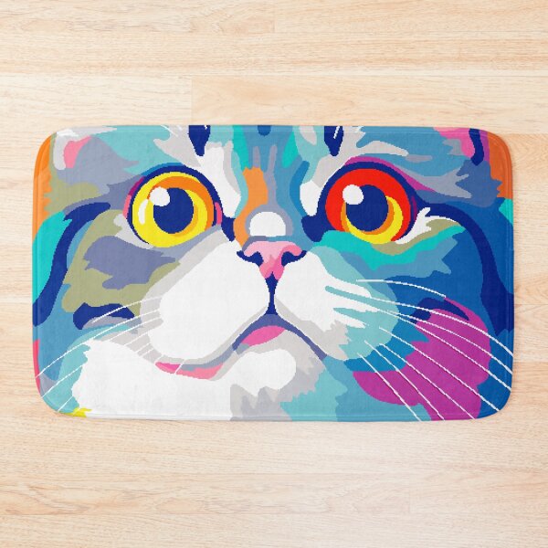 Item preview, Funny Cat Curious Awkward Shocked Face Pixel Art designed and sold by LVTFCOarts.