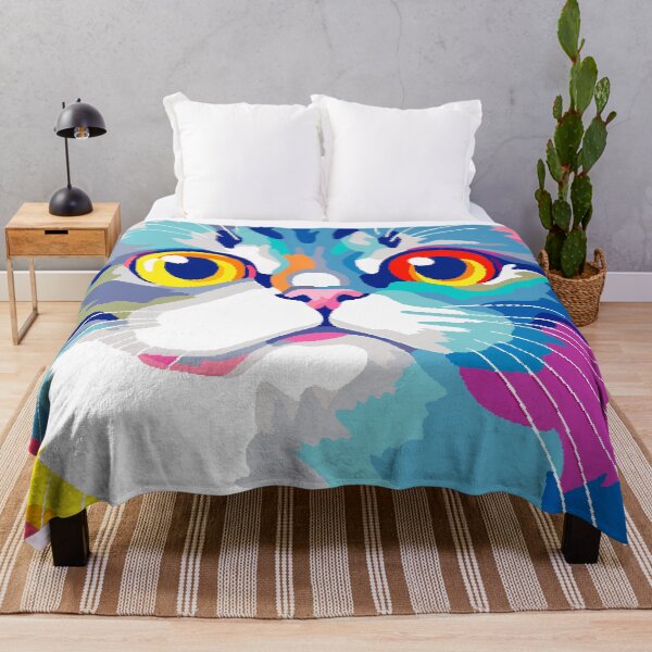 Item preview, Funny Cat Curious Awkward Shocked Face Pixel Art designed and sold by LVTFCOarts.