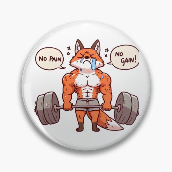 Item preview, No Pain No Gain: Muscle Fox designed and sold by LemuellTrends.