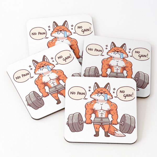 Item preview, No Pain No Gain: Muscle Fox designed and sold by LemuellTrends.