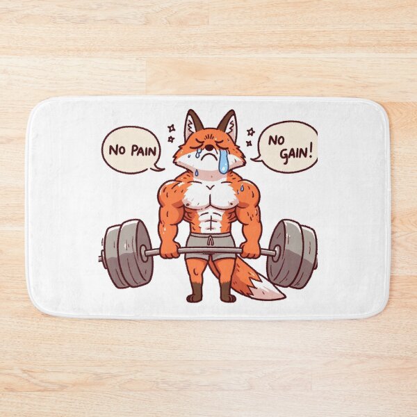 Item preview, No Pain No Gain: Muscle Fox designed and sold by LemuellTrends.