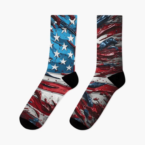 Item preview, Pop Art Patriotic American flag digital print  designed and sold by dcrc.