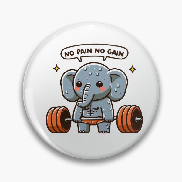 Item preview, No Pain No Gain: Muscle Elephant designed and sold by LemuellTrends.