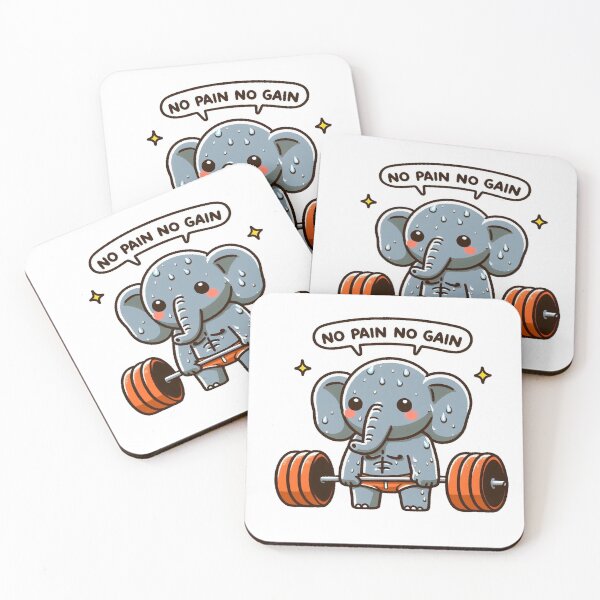 Item preview, No Pain No Gain: Muscle Elephant designed and sold by LemuellTrends.
