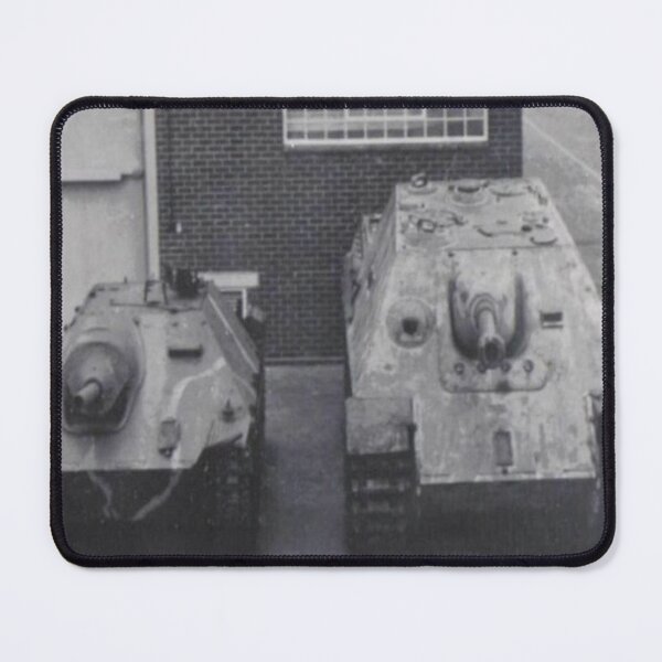 Item preview, WW2 - Germany - Panzerjäger Hetzer and Jagdpanther sit side by side - Black and White - Photographic Print designed and sold by TheHappyK.