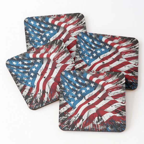 Item preview, pop art patriotic american flag digital print designed and sold by dcrc.