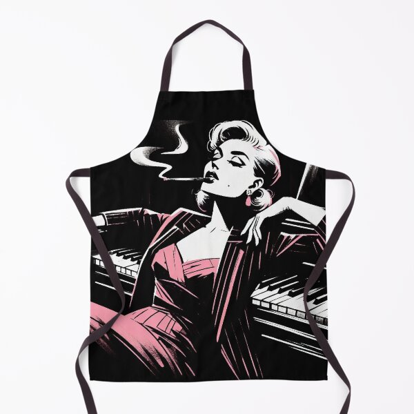 Item preview, Noir Pink Girl on the Piano [Vintage, Retro] designed and sold by RESToRAPTOR.