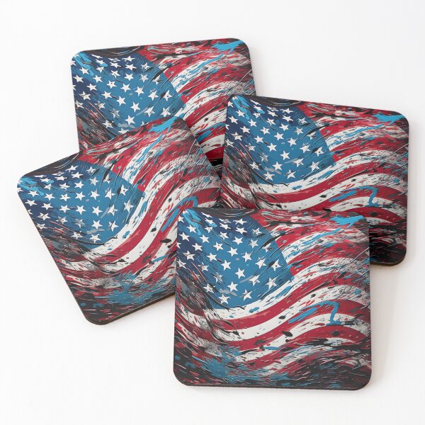 Item preview, pop art patriotic american flag digital print designed and sold by dcrc.