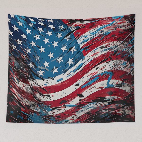 Item preview, pop art patriotic american flag digital print designed and sold by dcrc.