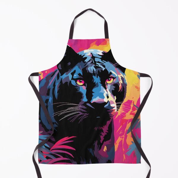 Item preview, Arte de retratos de pantera negra. animales coloridos. Almohada de tiro de animales. designed and sold by formform.