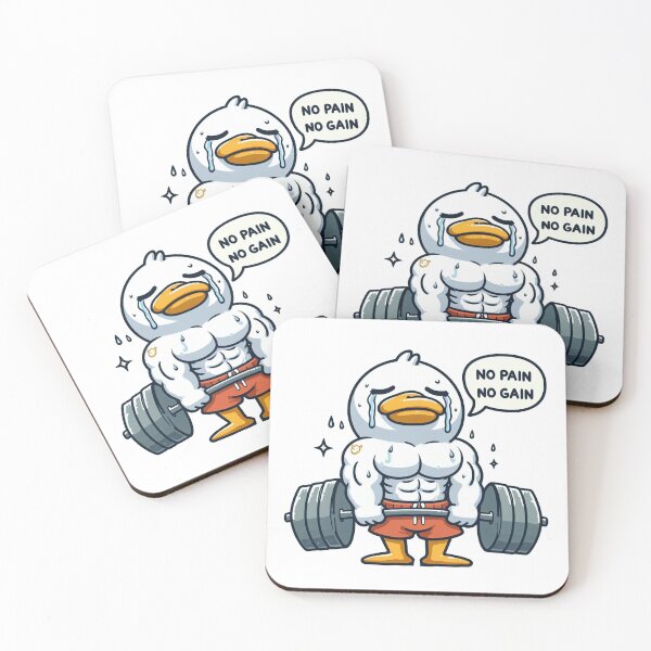 Item preview, No Pain No Gain: Muscle Duck designed and sold by LemuellTrends.
