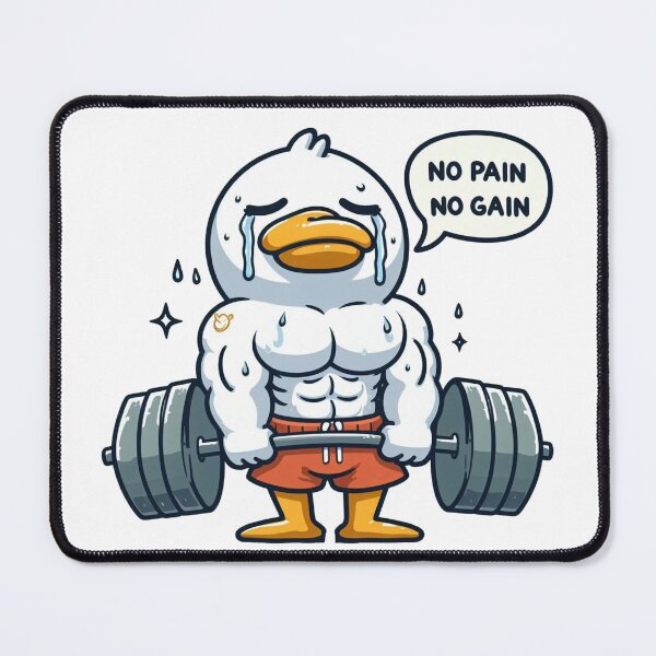 Item preview, No Pain No Gain: Muscle Duck designed and sold by LemuellTrends.