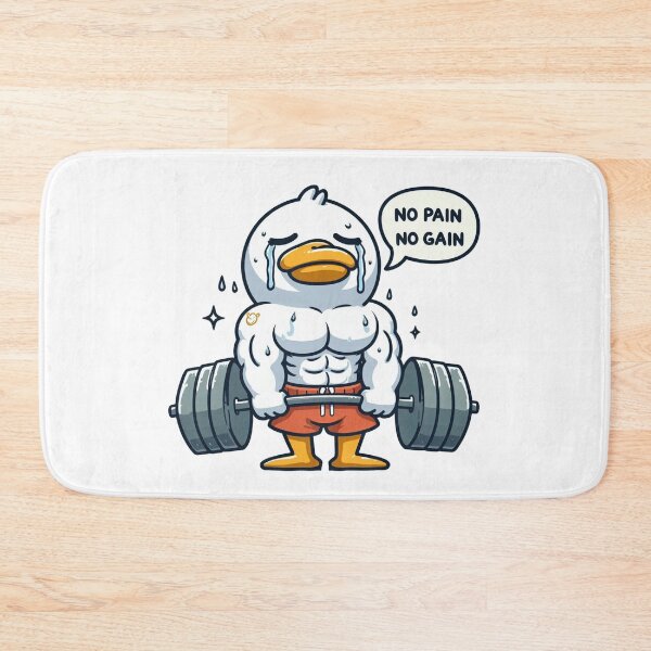 Item preview, No Pain No Gain: Muscle Duck designed and sold by LemuellTrends.