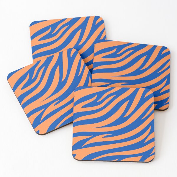 Item preview, Blue and orange striped tiger print designed and sold by CandyVenom.