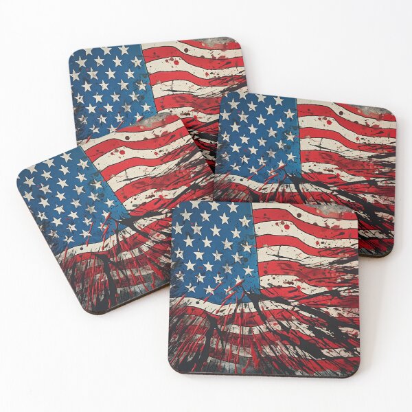 Item preview, pop art patriotic american flag digital print designed and sold by dcrc.