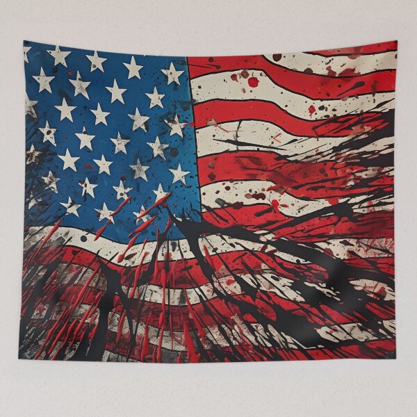 Item preview, pop art patriotic american flag digital print designed and sold by dcrc.
