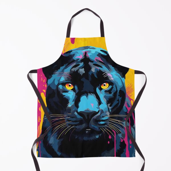 Item preview, Arte de retratos de pantera negra. animales coloridos. Almohada de tiro de animales. designed and sold by formform.