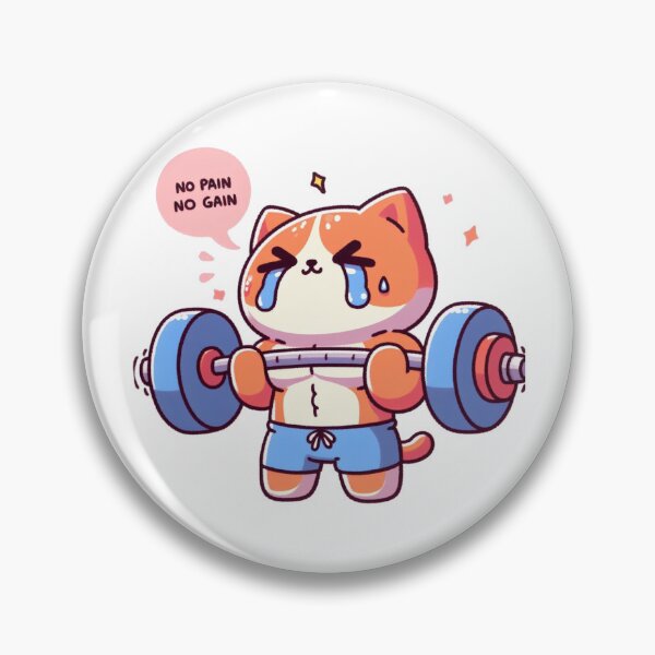 Item preview, No Pain No Gain: Muscle Cat designed and sold by LemuellTrends.