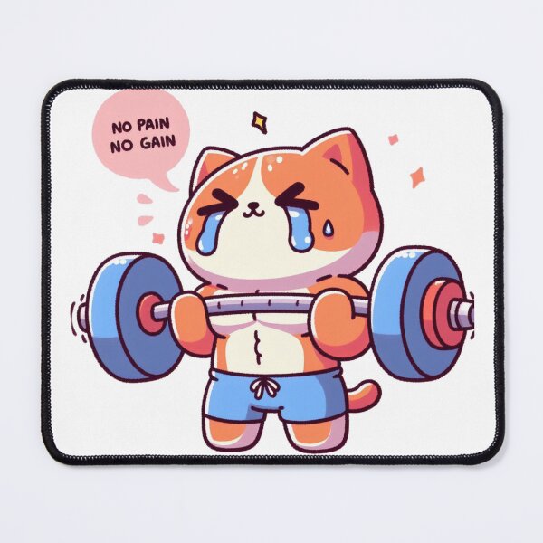 Item preview, No Pain No Gain: Muscle Cat designed and sold by LemuellTrends.