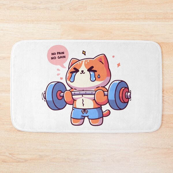 Item preview, No Pain No Gain: Muscle Cat designed and sold by LemuellTrends.