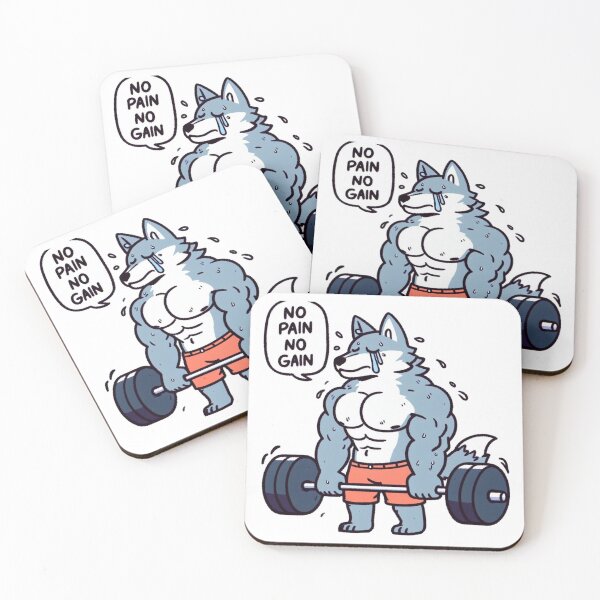 Item preview, No Pain No Gain: Muscle Wolf designed and sold by LemuellTrends.