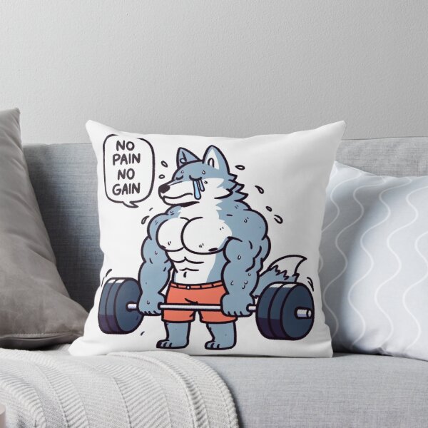 Item preview, No Pain No Gain: Muscle Wolf designed and sold by LemuellTrends.