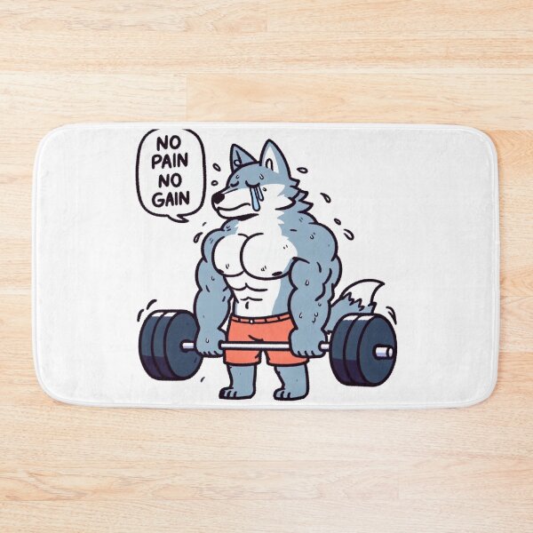 Item preview, No Pain No Gain: Muscle Wolf designed and sold by LemuellTrends.