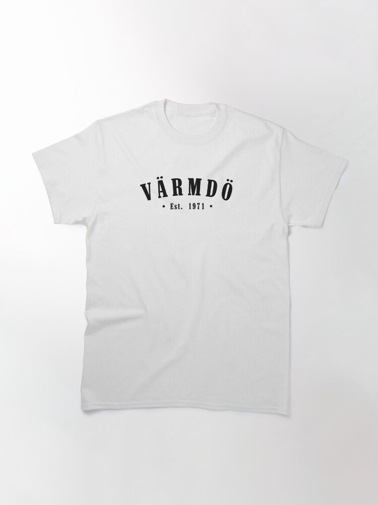 Thumbnail 3 of 7, Classic T-Shirt, Värmdö Stockholm Est. 1971 Black Letter Sweden designed and sold by establishedwear.