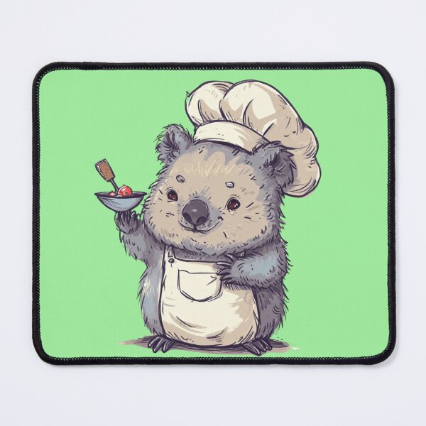 Item preview, Adorable Little Chef Wombat Sticker - Cute Cooking Hat Design in Soft Colors, Perfect for Deviant Art Lovers! designed and sold by zax454.
