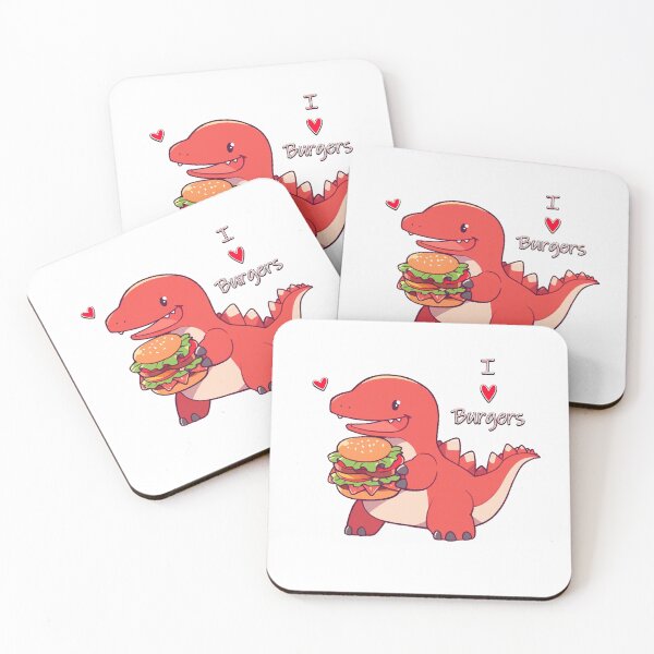 Item preview, ILOVEBURGERS Dinosaur red designed and sold by Star-DustStudio.