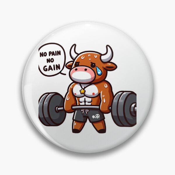 Item preview, No Pain No Gain: Muscle Bull designed and sold by LemuellTrends.