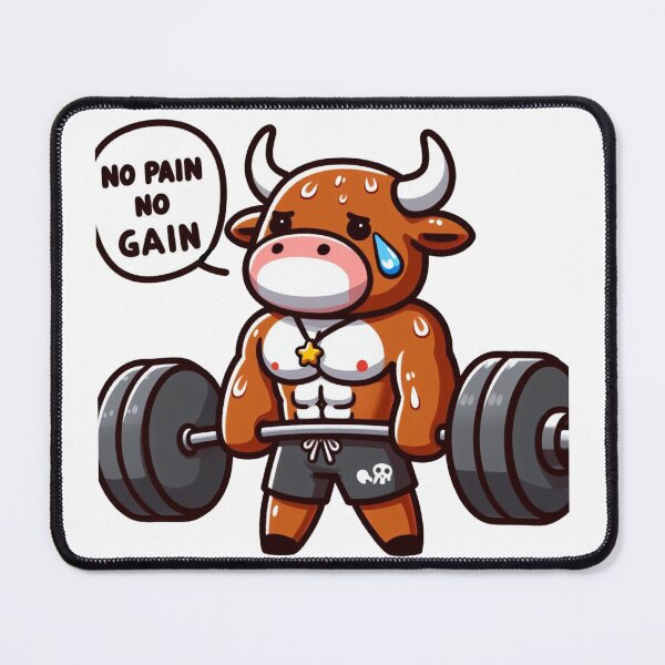Item preview, No Pain No Gain: Muscle Bull designed and sold by LemuellTrends.