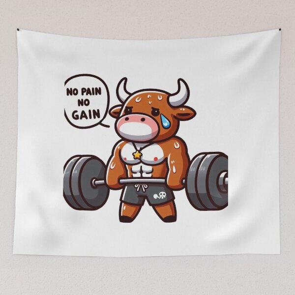 Item preview, No Pain No Gain: Muscle Bull designed and sold by LemuellTrends.