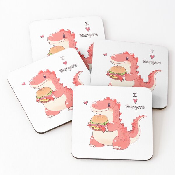 Item preview, ILOVEBURGERS Dinosaur red 2 designed and sold by Star-DustStudio.