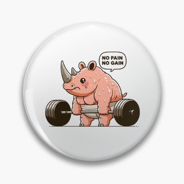 Item preview, No Pain No Gain: Muscle Rhino designed and sold by LemuellTrends.