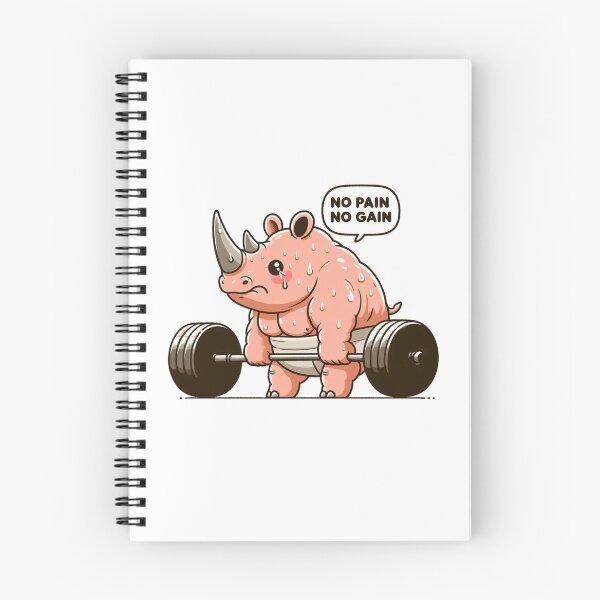 Item preview, No Pain No Gain: Muscle Rhino designed and sold by LemuellTrends.