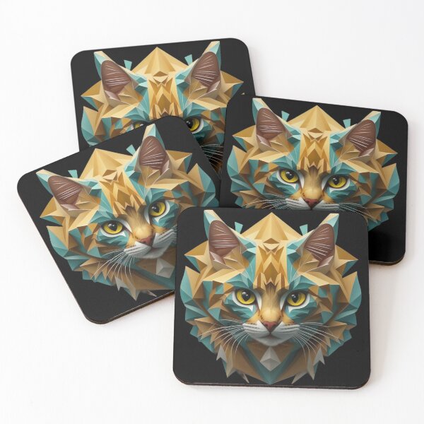 Item preview, Geometric Cat Wild Logo designed and sold by ArtByKubina.