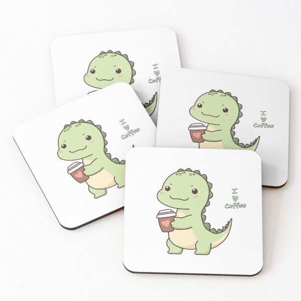 Item preview, ILOVECOFFEE Dinosaur green designed and sold by Star-DustStudio.