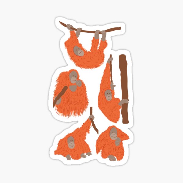 Item preview, Orangutan Handdrawn Surface Pattern designed and sold by HowreSketch.