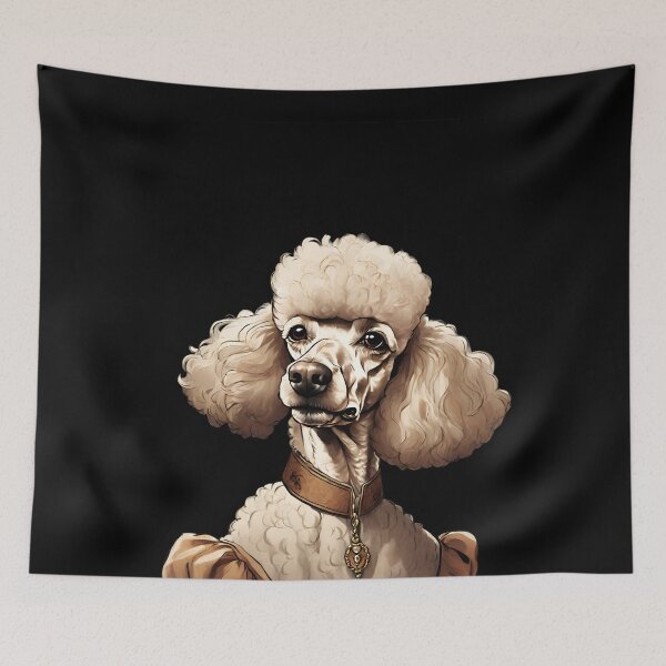 Artikelvorschau, Königliches Pudelporträt, elegante Hundekunst entworfen und verkauft von ChicTrendz.