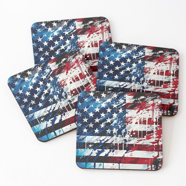 Item preview, pop art patriotic american flag digital print designed and sold by dcrc.
