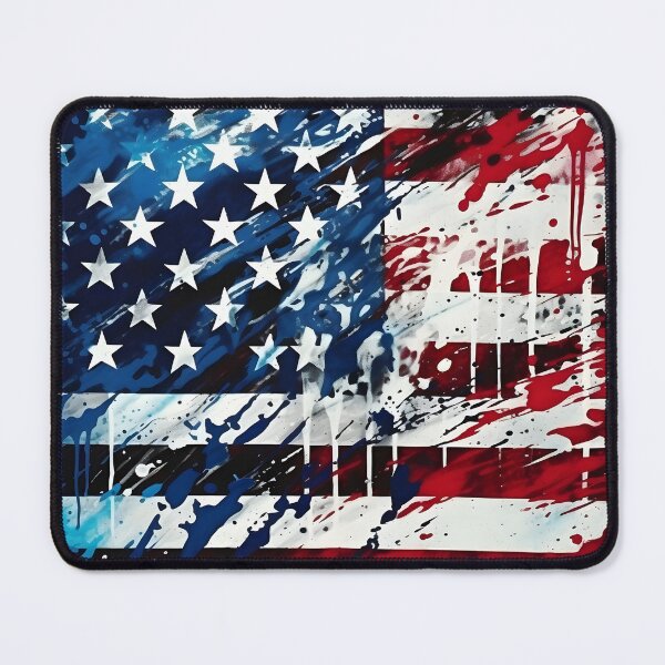 Item preview, pop art patriotic american flag digital print designed and sold by dcrc.