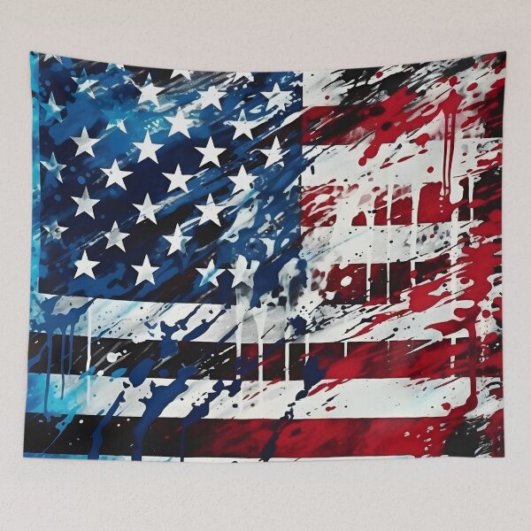 Item preview, pop art patriotic american flag digital print designed and sold by dcrc.