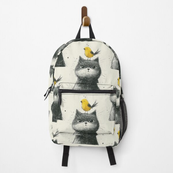 Item preview, Annoyed Cat in a Canary Hat: Minimalistic Expression designed and sold by Piotrek0001.