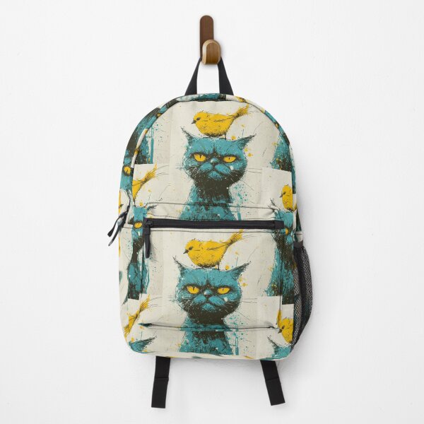 Item preview, Annoyed Cat in a Canary Hat: Minimalistic Expression designed and sold by Piotrek0001.